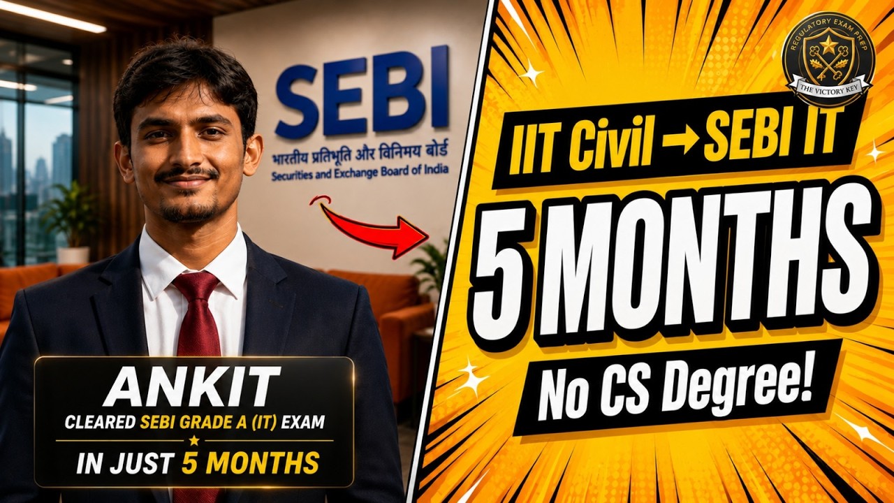 SEBI Grade A IT Topper without CS Degree | First Attempt | Preparation Strategy