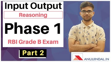 Input Output (Part 2) | Reasoning | RBI Grade B Phase 1 2019