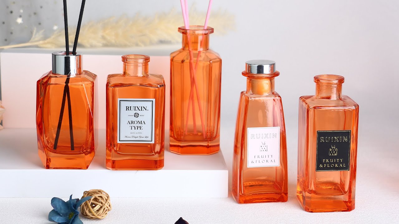 [202311]Square Orange Diffuser Bottles with Labels - YouTube