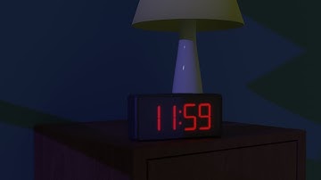 Blender Tutorial - LCD Clock Display and how to animate it