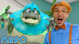 ARPO the Robot | ARPO and Blippi DANCE-OFF!! | NEW VIDEO | Funny Cartoons for Kids | Arpo and Daniel