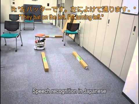 Turtlebot recognizes speech in English, Japanse, Chinese, and Korean