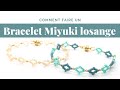 Bracelet Miyuki tissé en losange | Perles et Créations