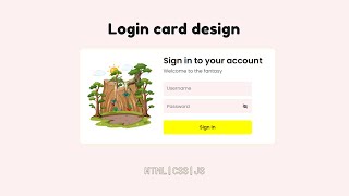 Make a login form that can hide and show password | HTML, CSS & JS