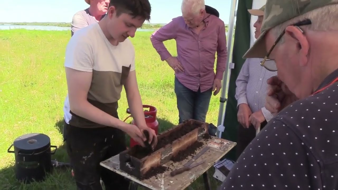 Casting a bronze age sword at Lough Gara, Co. Sligo, Part 1