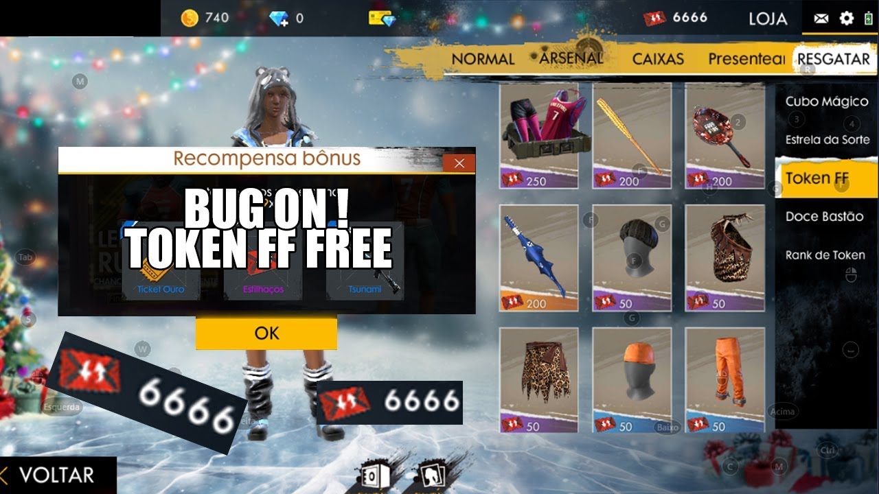 Novo Bug FREE FIRE TOKENS INFINITOS ! 10/12/2018