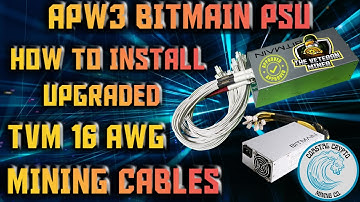 APW3 BITMAIN PSU WITH THE VETERAN MINER CUSTOM 16 AWG CRYPTO MINING CABLES. HOW TO VIDEO