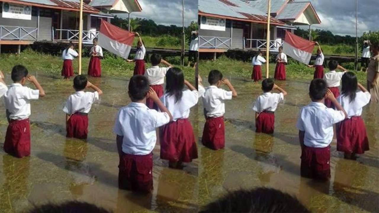 INDONESIA HEBAT Anak SD Upacara Hari Kesaktian Pancasila Di Tengah
