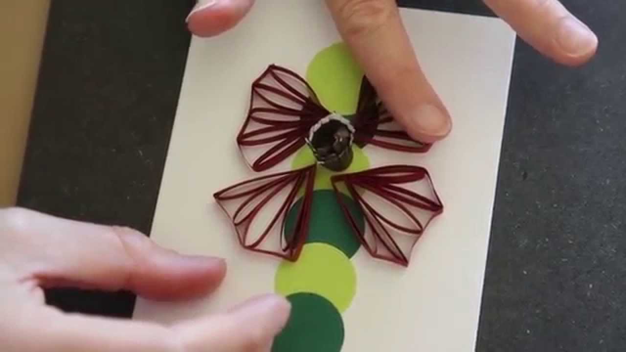 Une Carte Fleurie En Quilling Youtube
