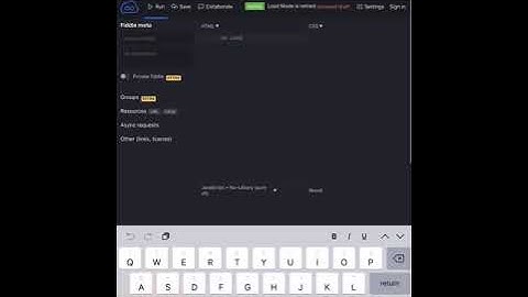 JSfiddle Start and Save