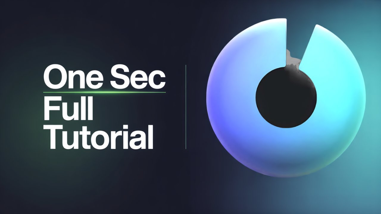 How to setup and use the One Sec app - Full Tutorial (Works 2026) - YouTube