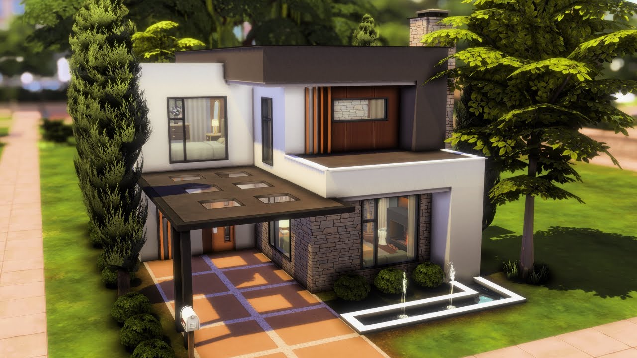 Small Modern Home 🏡 The Sims 4 Speed Build | No CC