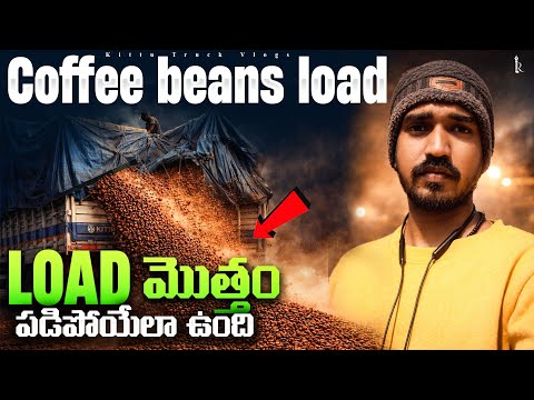 Load mottham padipoyela undhi || Coffee beans load @KITTUTRUCKVLOGS007