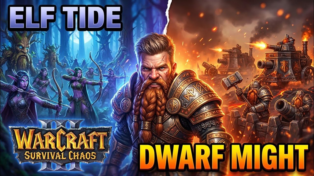 Can We Stop the Elf tide with Dwarf Might?! | Warcraft 3: Survival Chaos Masters