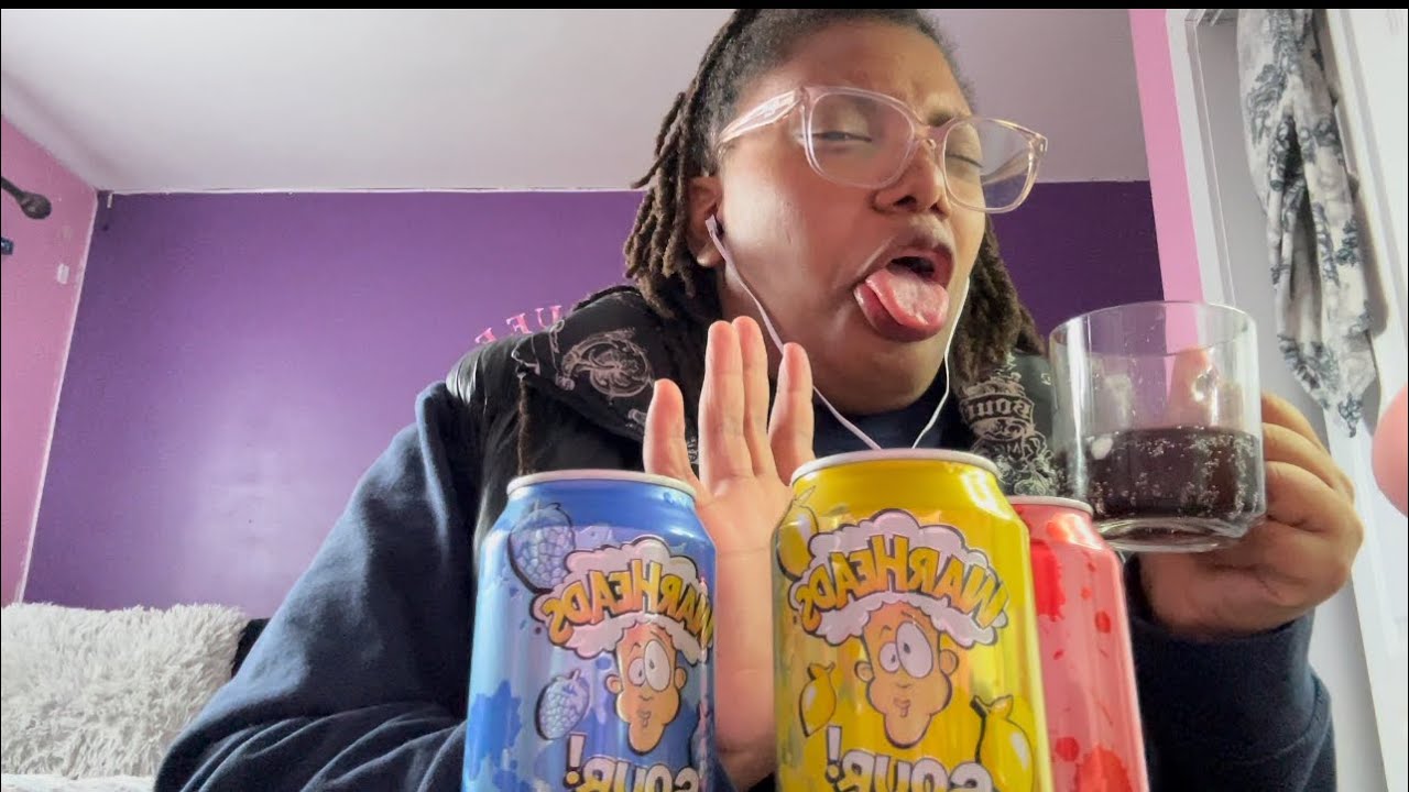 ASMR Drinking  Warheads pop