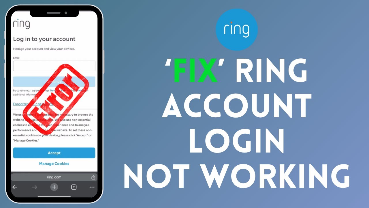 How to Fix Ring Account Login Not Working 2024?
