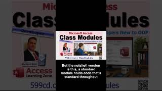 Class Modules Vs Standard Modules In Access