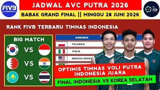 Jadwal Final AVC Putra 2026 - Korea Selatan vs Indonesia Voli Putra - Peringkat Bola Voli Putra FIVB