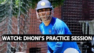 Former captain ms dhoni participating in practice ahead of the 1st odi
against australia at sydney. first india vs is on jan 12
#indiavsaus...
