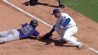COL@LAD: McCarthy's quick move picks off Dahl