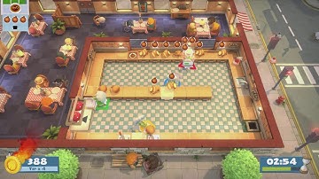 Overcooked Level 1-1 4 Stars (4 Players)