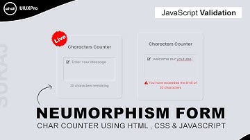 Textarea Character Live Counter using html css and javascript | Neumorphism InputBox design @uiuxpro