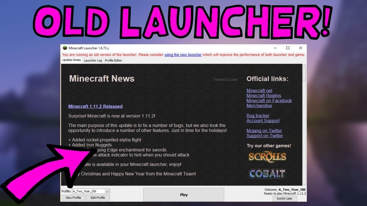 old minecraft launcher 2019