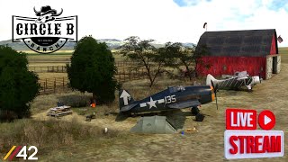 Hellcat at the Ranch!  Warbird Flight out of Parallel 42 Circle B Ranch - Microsoft Flight Simulator