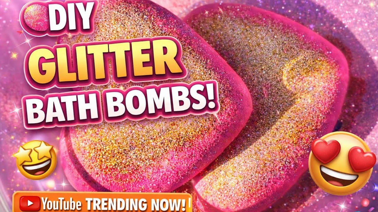 💖 Glitter Heart Bath Bomb Crush 💥 | Satisfying ASMR ✨ Trending Now!