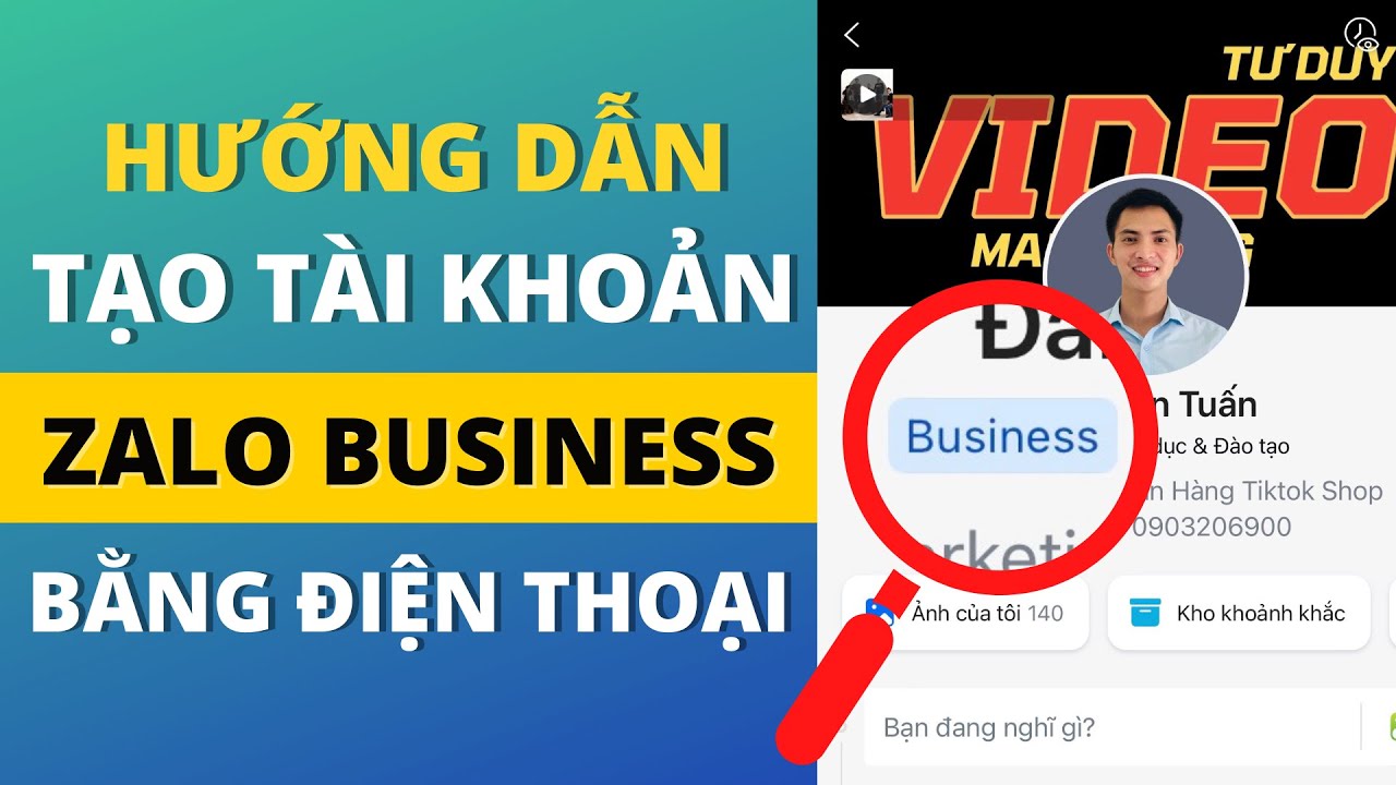 Cách tạo tài khoản zalo business, zalo doanh nghiệp... - youtube