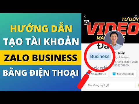 Video Cách tạo tài khoản zalo business, zalo doanh nghiệp... - youtube