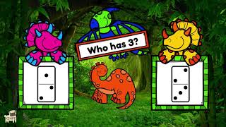 Dinosaur Dominoes, Numbers 1-12, Counting, Subitizing, Comparing, Early Math, Virtual School, KIDS!!