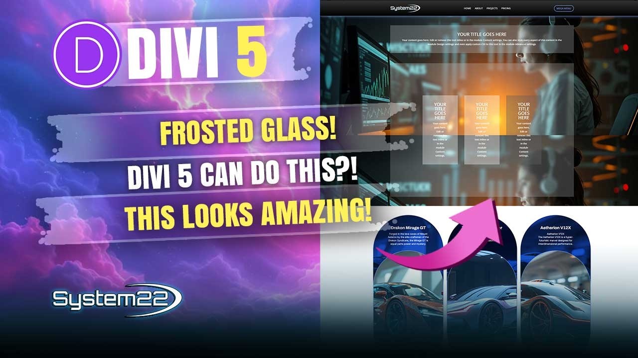 Divi 5 Frosted Glass Effect – Create This AMAZING Look With No Code!