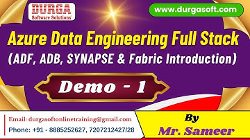 Azure Data Engineering Full Stack tutorials || Demo - 1 || by Mr. Sameer On 02-12-2024 @8:30AM IST