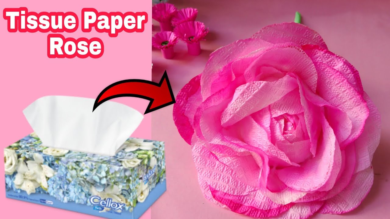 Viral Tissue paper rose | How to make ROSE like a pro! | Easy method ...