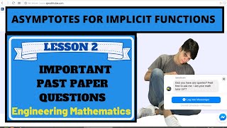 ASYMPTOTES LESSON 2 : Asymptotes of Implicit Functions ( Past Paper Questions )