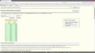 Online Calculator for Binomial Distribution