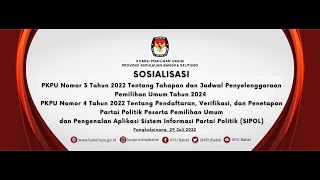 SOSIALISASI PKPU NOMOR 3 TAHUN 2022, PKPU NOMOR 4 TAHUN 2022 DAN PENGENALAN APLIKASI SIPOL screenshot 4