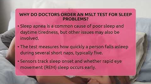 Why Do Doctors Order An MSLT Test For Sleep Problems? - Sleep Apnea Support Network