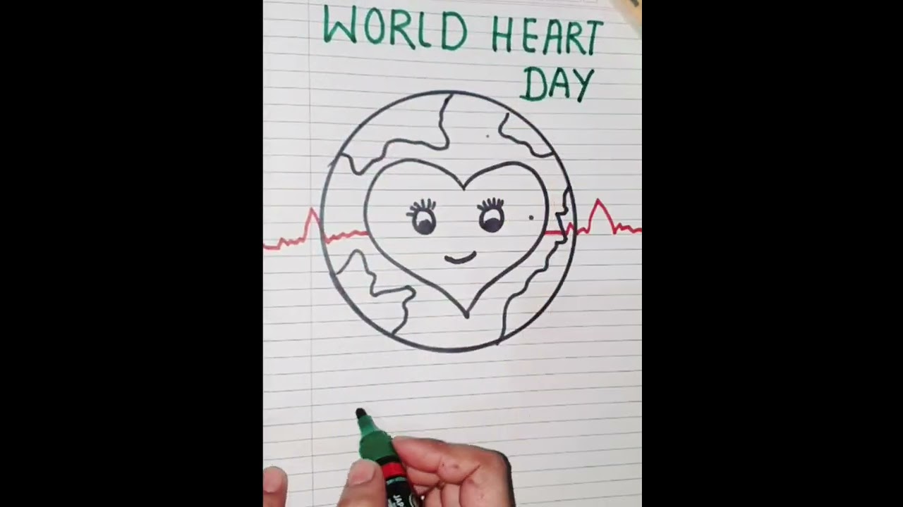 world heart day drawing | Easy drawing | 