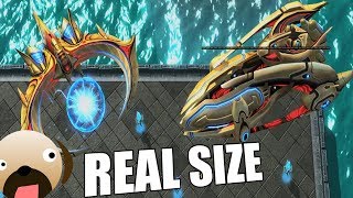 Real Size Protoss 10 Player FFA - Starcraft 2 Real Scale Mod Realistic