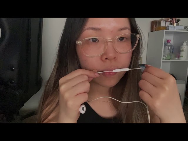 ASMR apple headphone mic nibbling