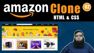 amazon clone html css || build amazon clone - Part II  - Class 37.