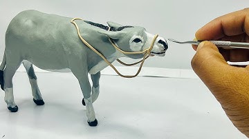 Clay Sculpting: How To Make Donkey with polymer clay, sculpture art, polymer clay art, clay craft