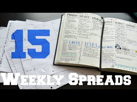 15 Weekly Spread Templates // Bullet Journal