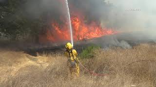 Sepulveda Basin Burns As LA County Sets Temperature Record