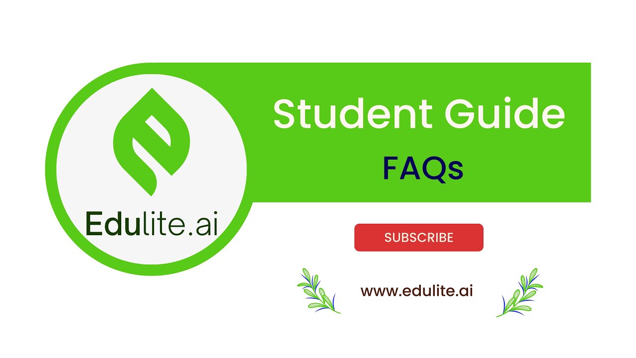 Edulite.ai | Student guide | How to | FAQs - YouTube