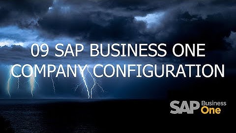 09 SAP Business One Company Configuration