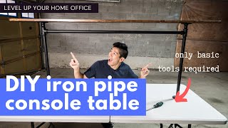 How to DIY Industrial Pipe Console Table With Basic Tools Only