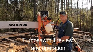 TURBO SAWMILL WARRIOR: REVIEW AND OPERATION | CUTTING WOOD TO RESTORE A 194-YEAR-OLD LOG CABIN